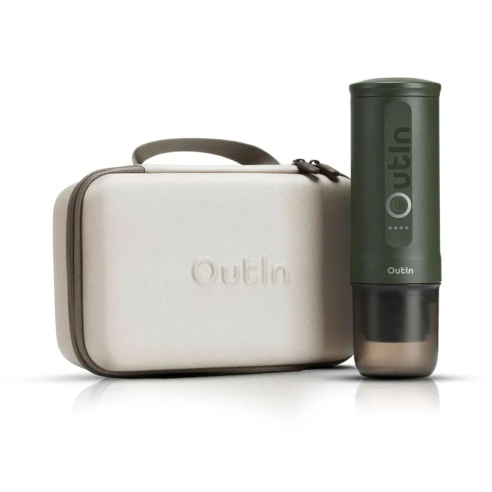 OutIn Traveler Gift Set draagbare espressomachine forest green