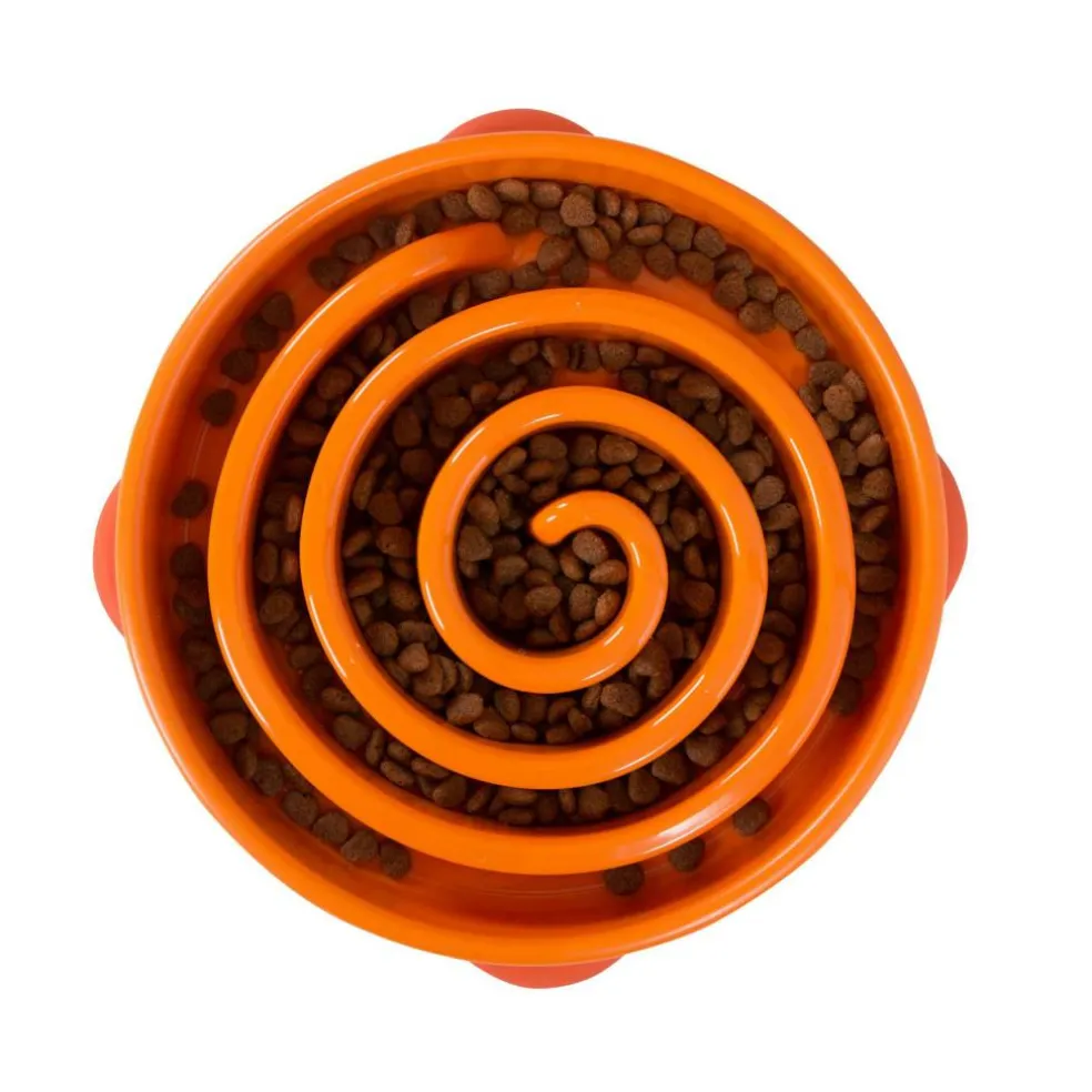 Outward Hound Fun Feeder Slo Bowl voerbak oranje