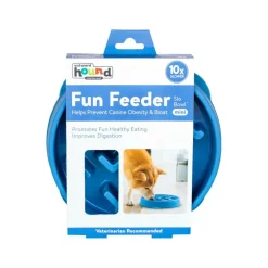 Outward Hound  Fun Feeder Slo Bowl Mini voerbak blauw