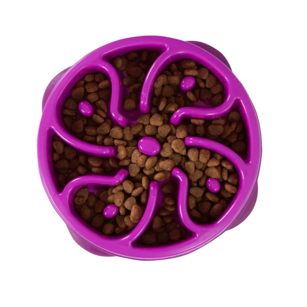 Outward Hound Fun Feeder Slo Bowl Mini voerbak paars