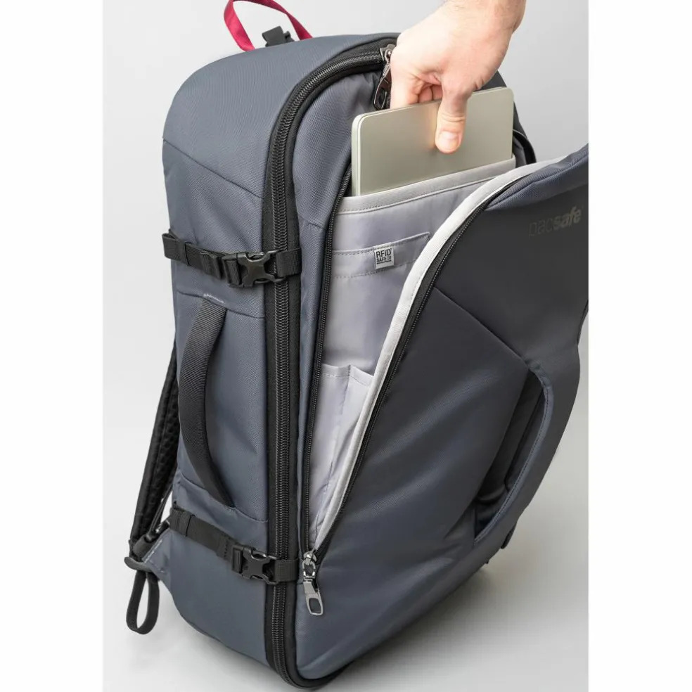 PacSafe EXP45 16 inch laptop rugzak 45 liter slate