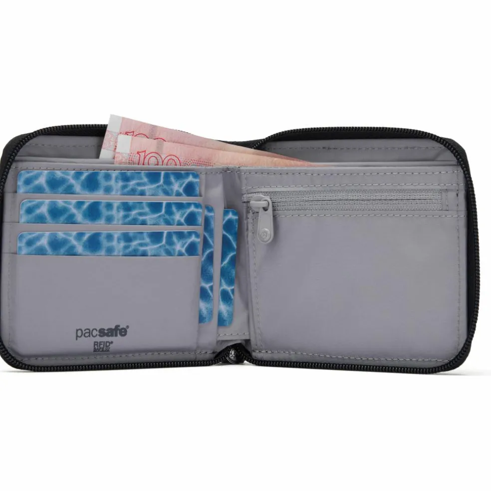 PacSafe RFIDsafe Zip Around portemonnee jet black