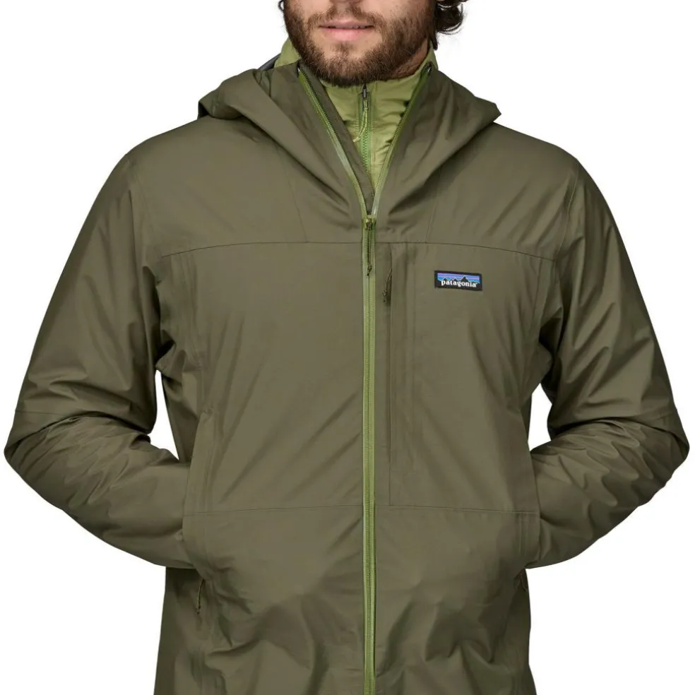 Patagonia Boulder Fork Rain outdoor jack heren basin green