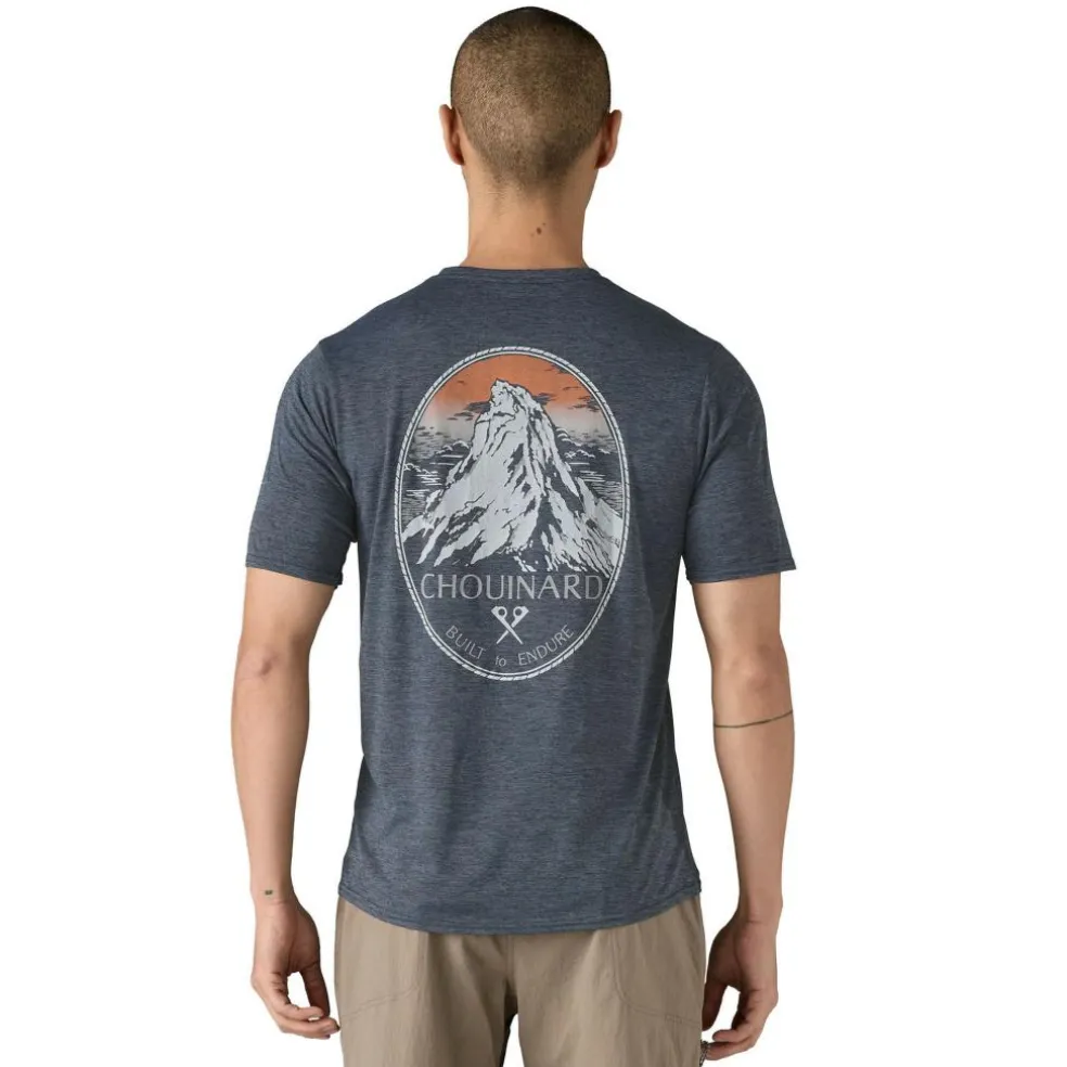 Patagonia Capilene Cool Daily Graphic shirt heren chounaird crest smolders blue x-dye