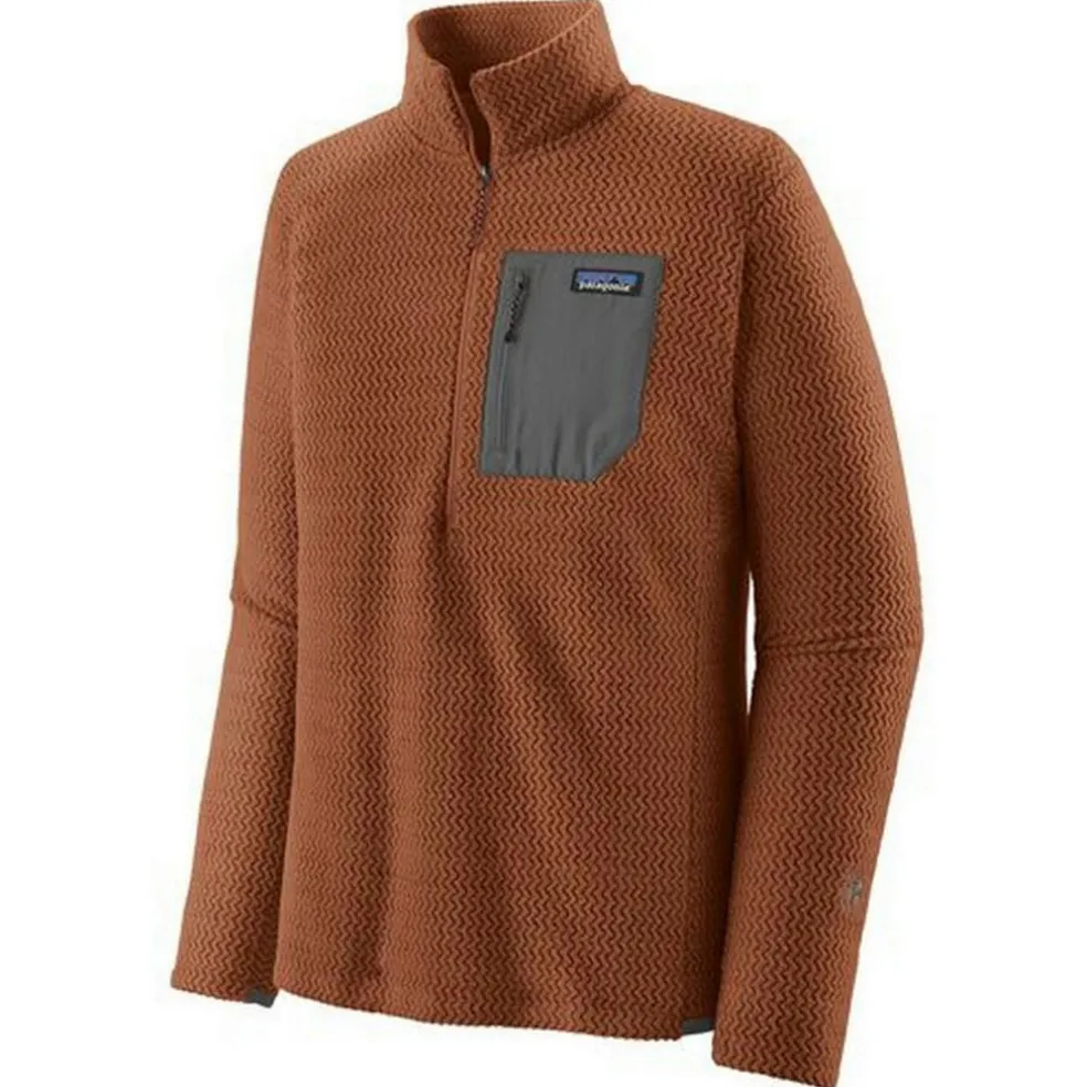Patagonia R1 Air Zip Neck fleece sweater heren robin brown
