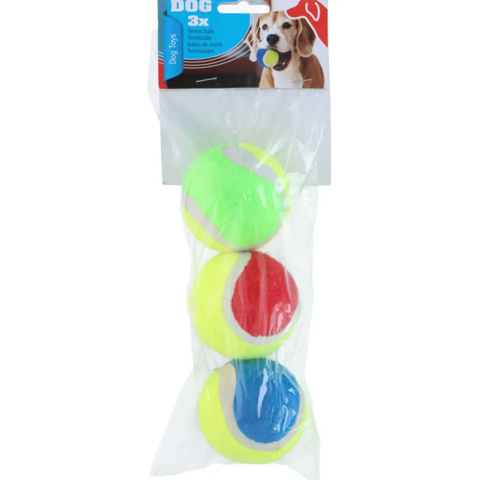 Pet Toys Tennisballen hondenspeelgoed per 3 stuks