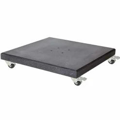 Platinum Modena parasolvoet met wielen zwart