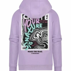 Poederbaas Arty hoodie dames lila