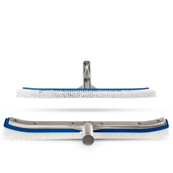 Poolquip Wand- en bodemborstel met aluminium rug