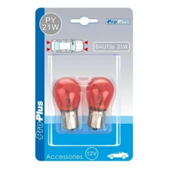 ProPlus BAU15s 12V 21W halogeenlamp oranje set van 2 stuks