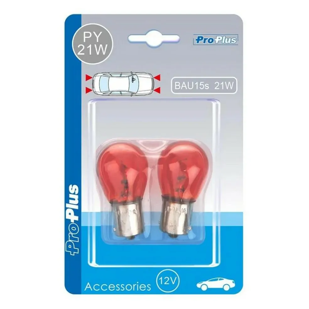 ProPlus BAU15s 12V 21W halogeenlamp oranje set van 2 stuks