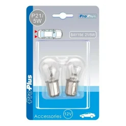 ProPlus BAY15d 12V 21-5W halogeenlamp set van 2 stuks