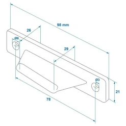 ProPlus Hymer deurvanger bovenzijde zwart
