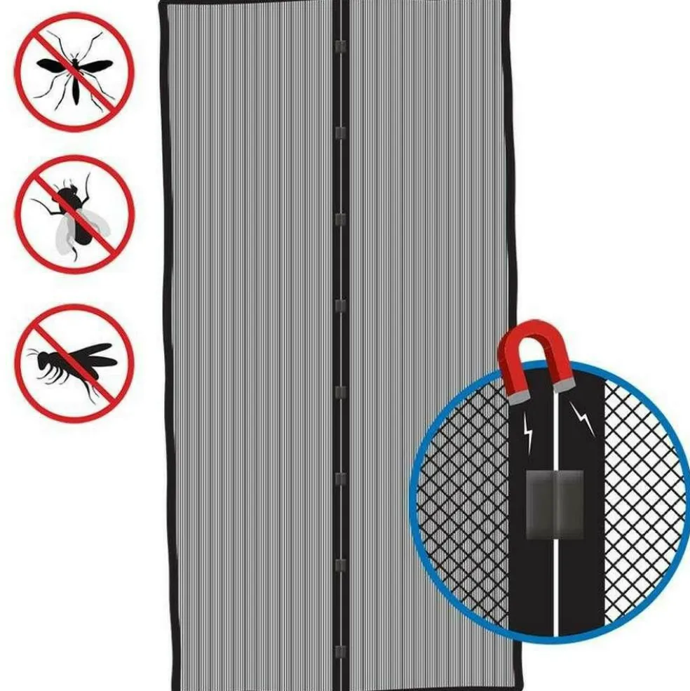 ProPlus Magnetische hordeur 210 x 100 cm black