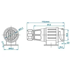 ProPlus 13-polige Jaeger stekker