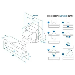 ProPlus Scharnierende deurvanger grijs