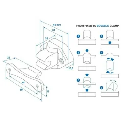 ProPlus Scharnierende deurvanger zwart