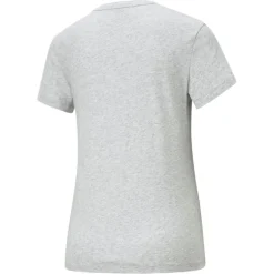 Puma Essentials Logo shirt dames light grey heather