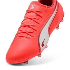 Puma KING MATCH FG AG voetbalschoenen heren glowing red PUMA white red fire