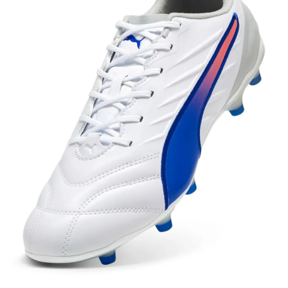 Puma KING PRO FG AG voetbalschoenen heren PUMA white bluemazing flat light grey