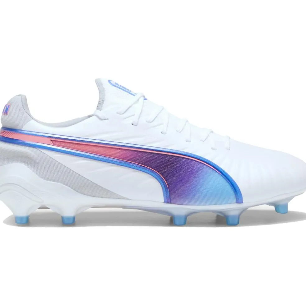 Puma KING ULTIMATE FG AG voetbalschoenen dames PUMA white bluemazing flat light grey sunset glow