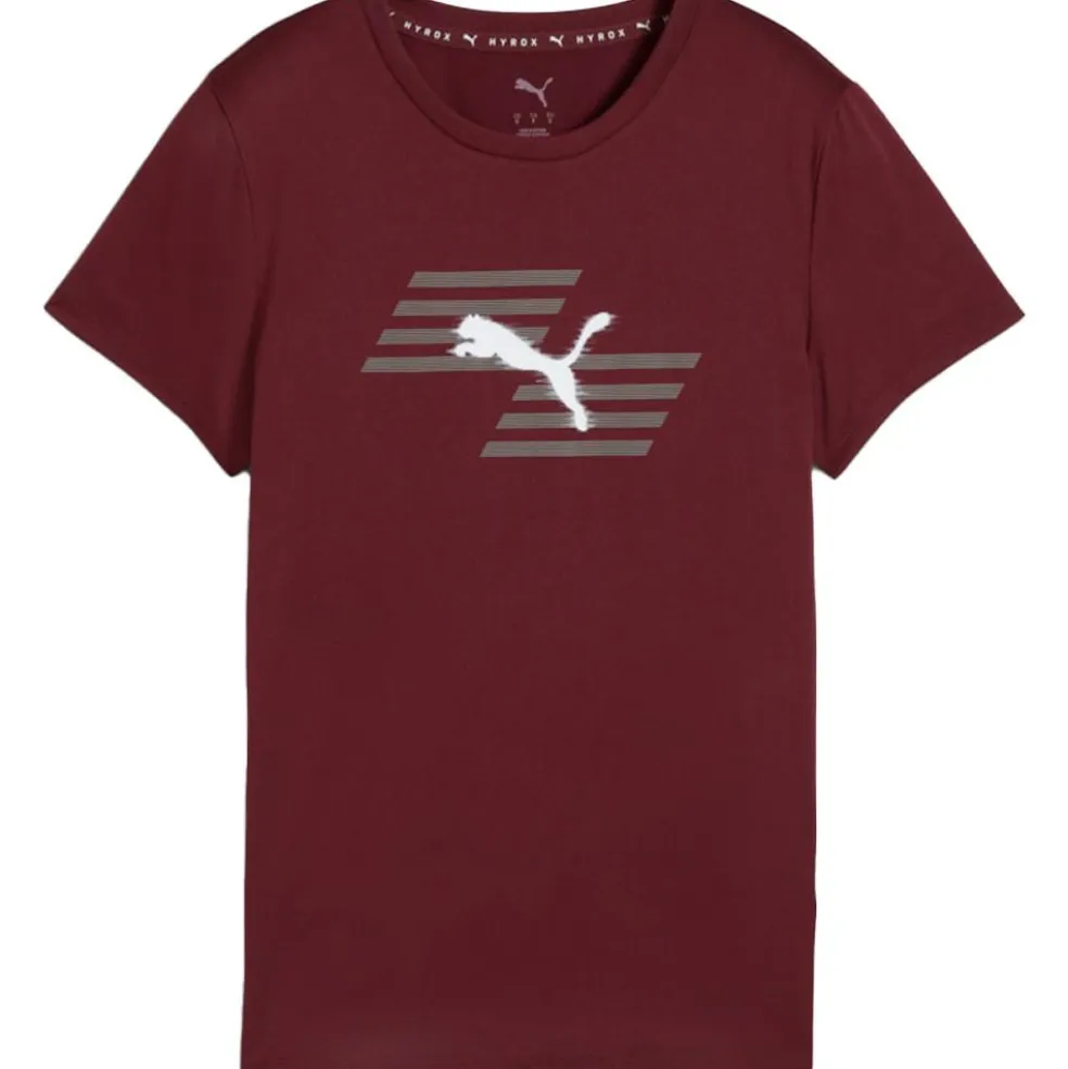 Puma x HYROX shirt dames ruby shimmer