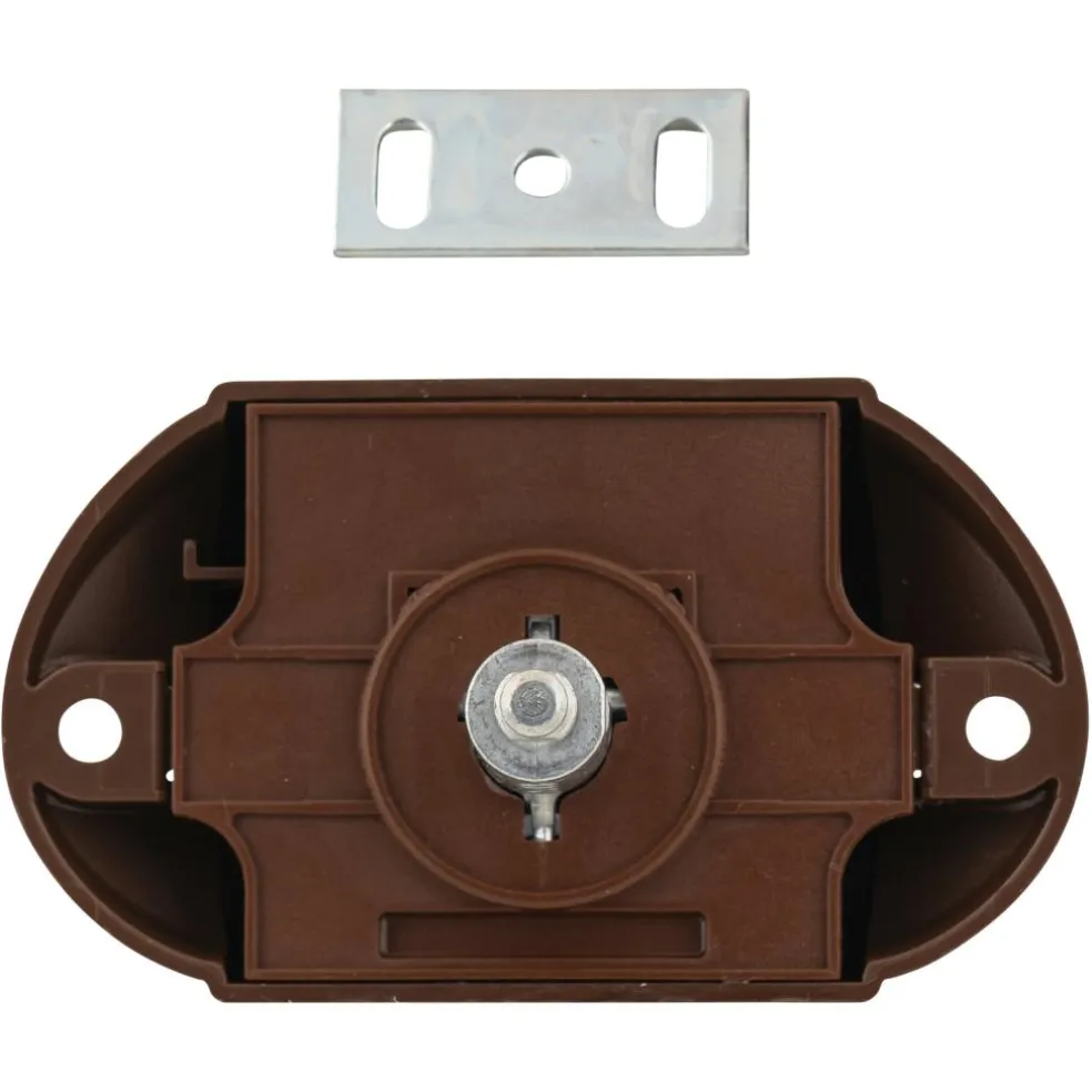 Pushlock Binnenslot toilet en schootplaatje bruin