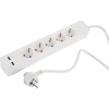 Q-Link 5-voudige stekkerdoos met schakelaar - 2X USB  wit