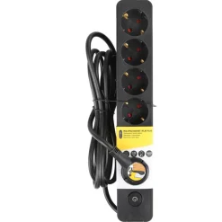 Q-Link 6-voudige stekkerdoos met schakelaar 1,5 meter  zwart