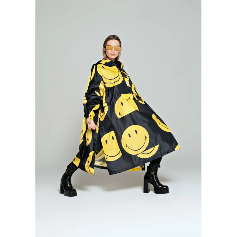 Rainkiss All Smiles X Smiley regenponcho black