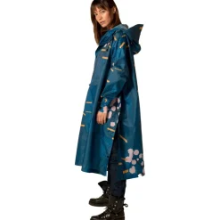 Rainkiss Japanese Blossom regenponcho blue