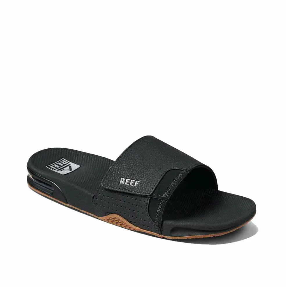 Reef Fanning slippers heren black silver