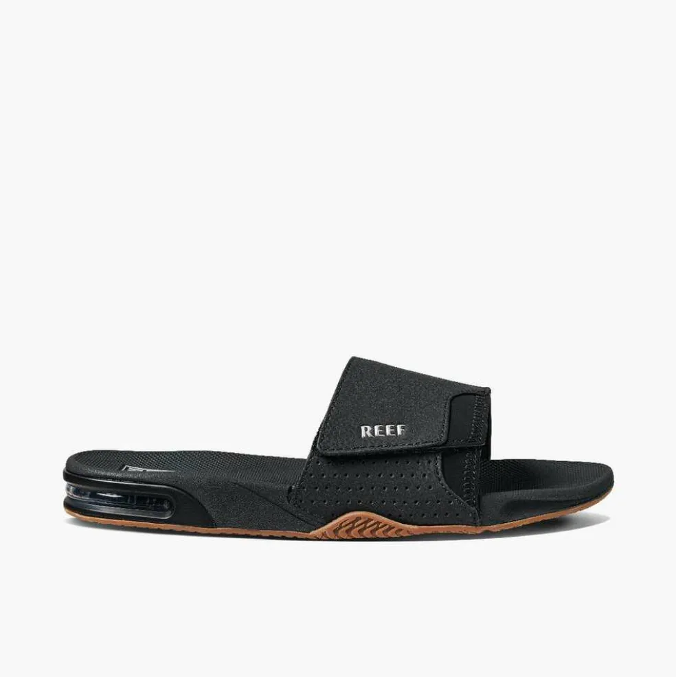 Reef Fanning slippers heren black silver