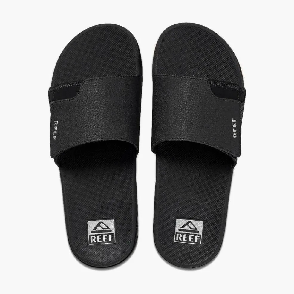 Reef Fanning slippers heren black silver