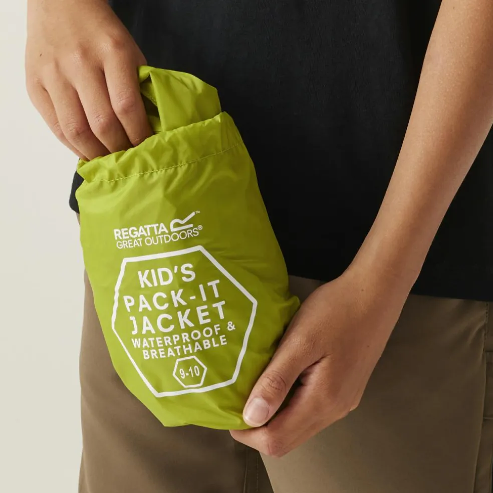 Regatta Pack It regenjas junior grenoble green
