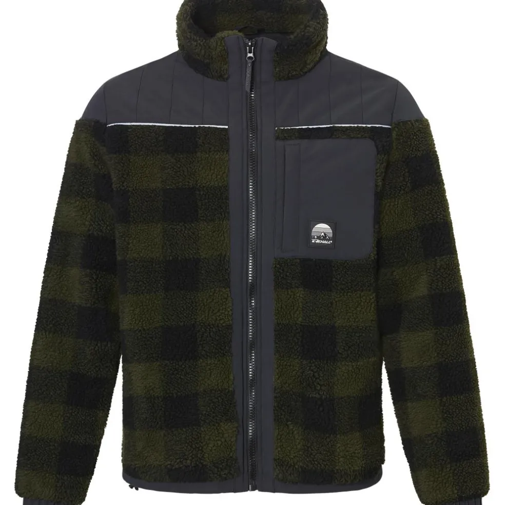 Rehall RITCHALL-R fleece vest heren olive check