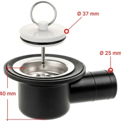 Reich haakse afvoerplug 39 mm