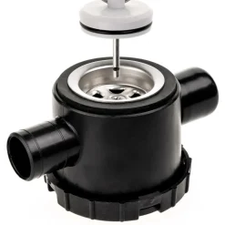 Reich Sifon dubbele afvoerplug met RVS zeefje en afsluit