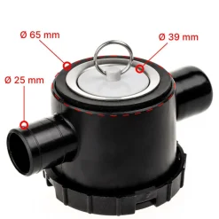 Reich Sifon dubbele afvoerplug met RVS zeefje en afsluit