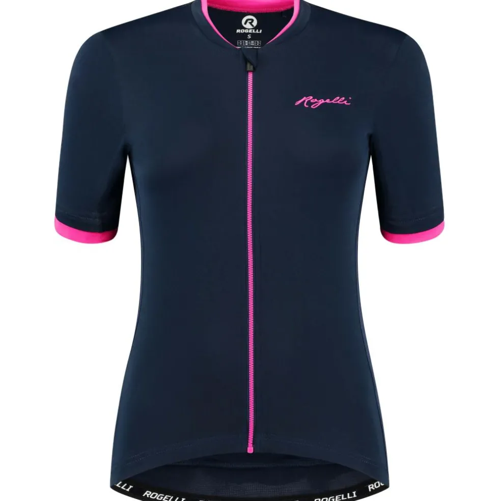 Rogelli Essential fietsshirt dames blauw roze