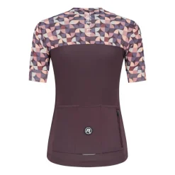 Rogelli Essential Graphic fietsshirt dames bordeaux coral