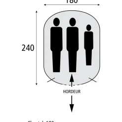 Safarica Cheetah 180 pop up tent grey