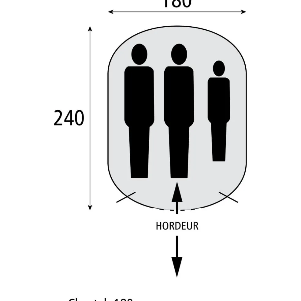 Safarica Cheetah 180 pop up tent grey