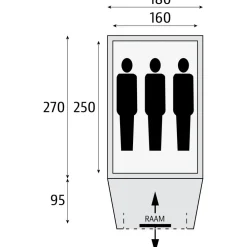 Safarica Hurricane 180 pop up tent grey