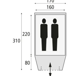 Safarica Kenia 170 TC koepeltent beige