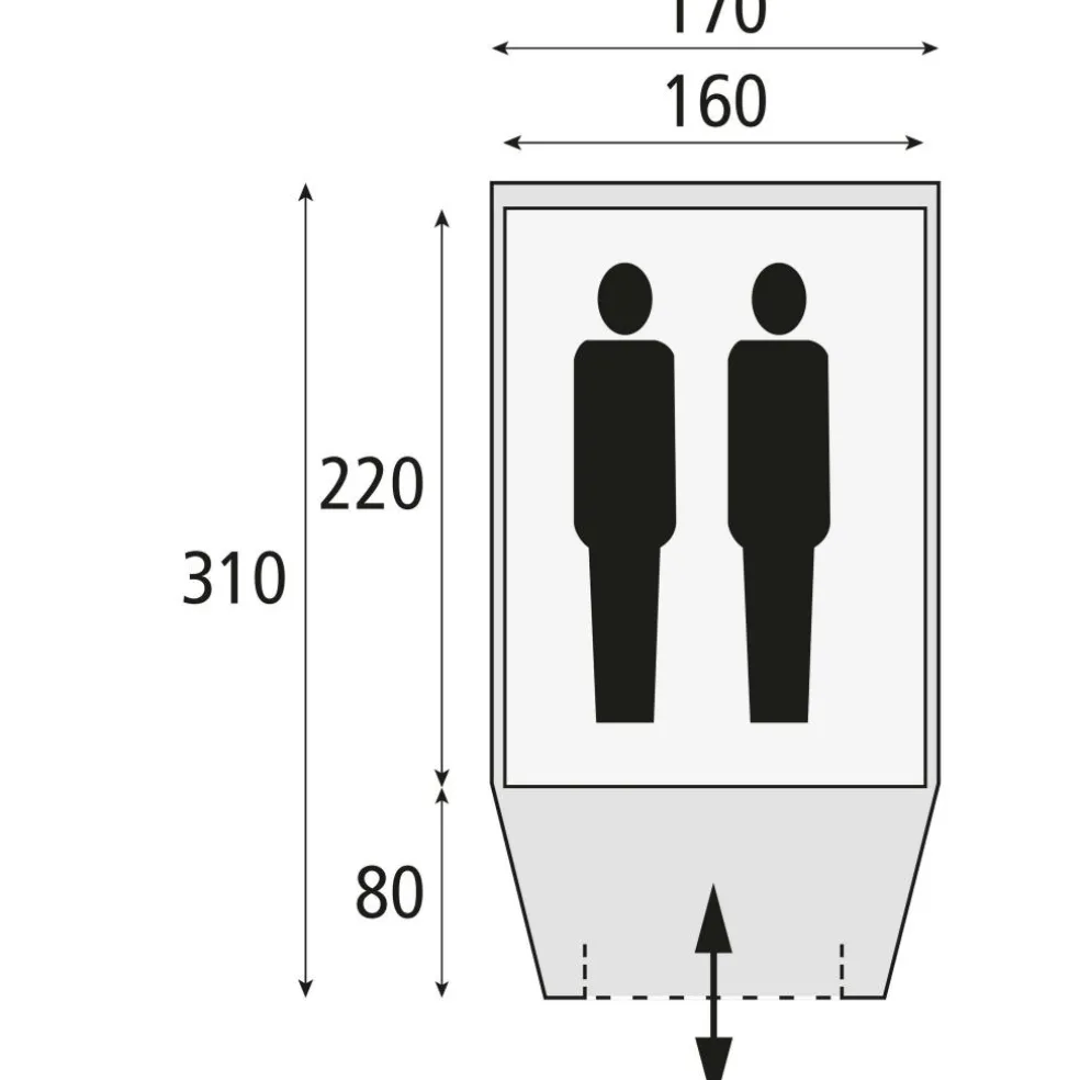 Safarica Kenia 170 TC koepeltent beige