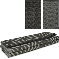 Safarica Safarimat buitenkleed 270 x 500 cm lacrimal black  grey
