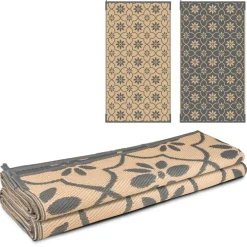 Safarica Safarimat buitenkleed 270 x 500 cm tiles grey  beige