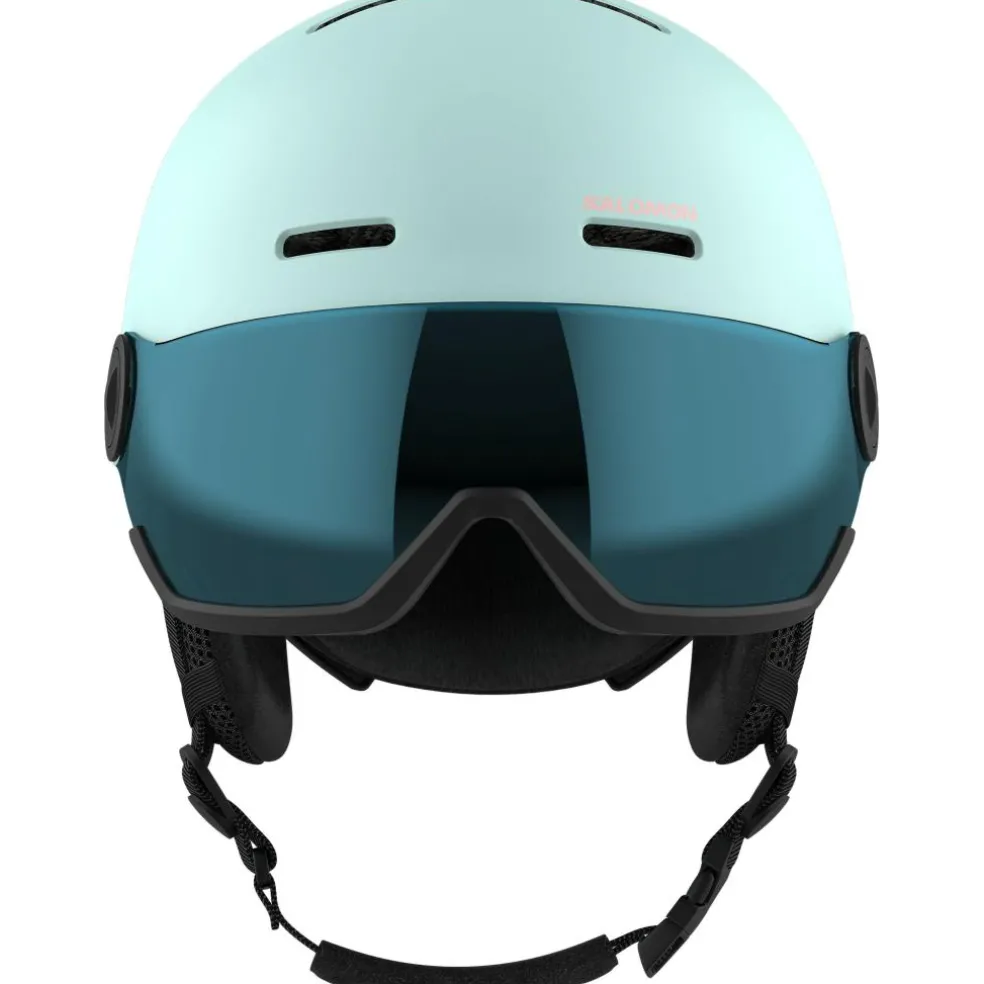 Salomon Orka Visor skihelm junior bleached aqua