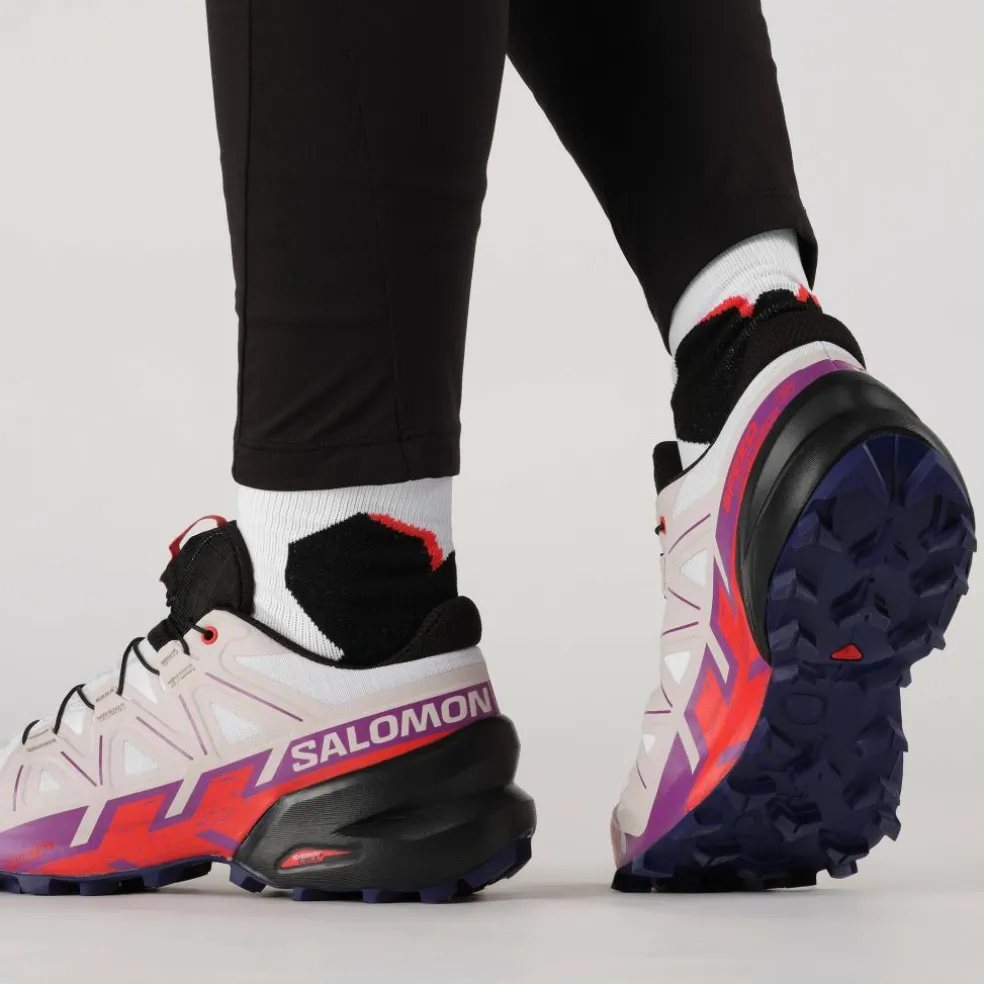 Salomon Speedcross 6 hardloopschoenen dames white sparkling grape